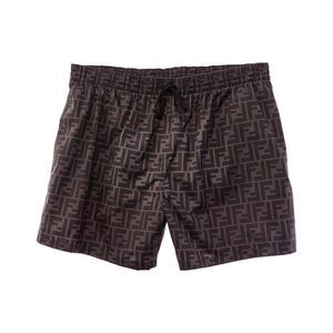 Fendi Mens  Logo Swim Short, Black
